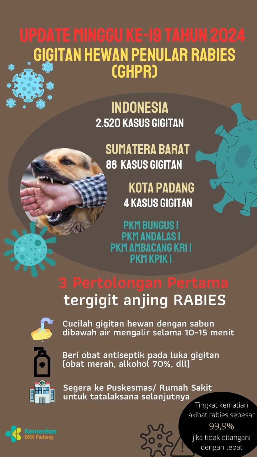 Update Gigitan Hewan Penular Rabies  Minggu 19 Tahun 2024