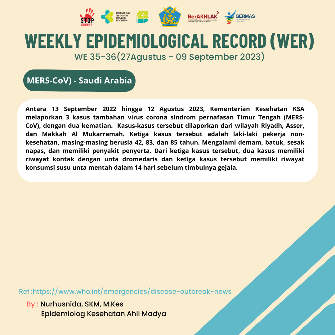 Weekly Epidemiologi Record Minggu ke-35 & 36