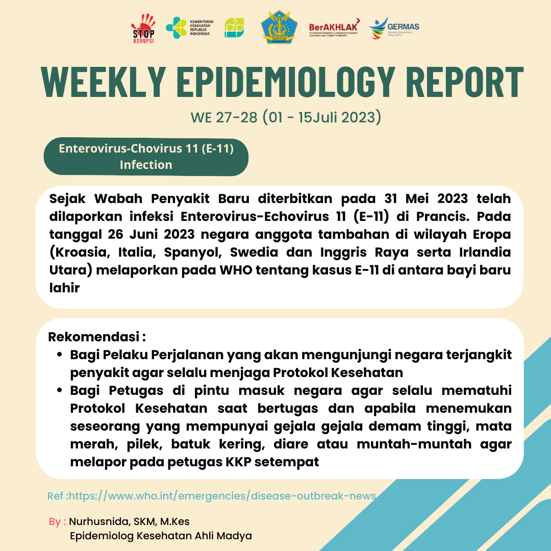 Weekly Epidemiologi Record Minggu ke-27 & 28