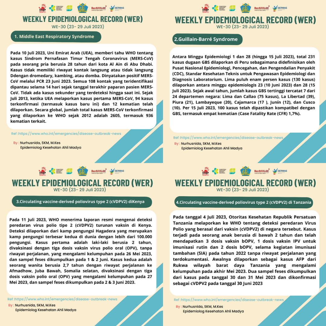 Weekly Epidemiologi Record Minggu ke-30