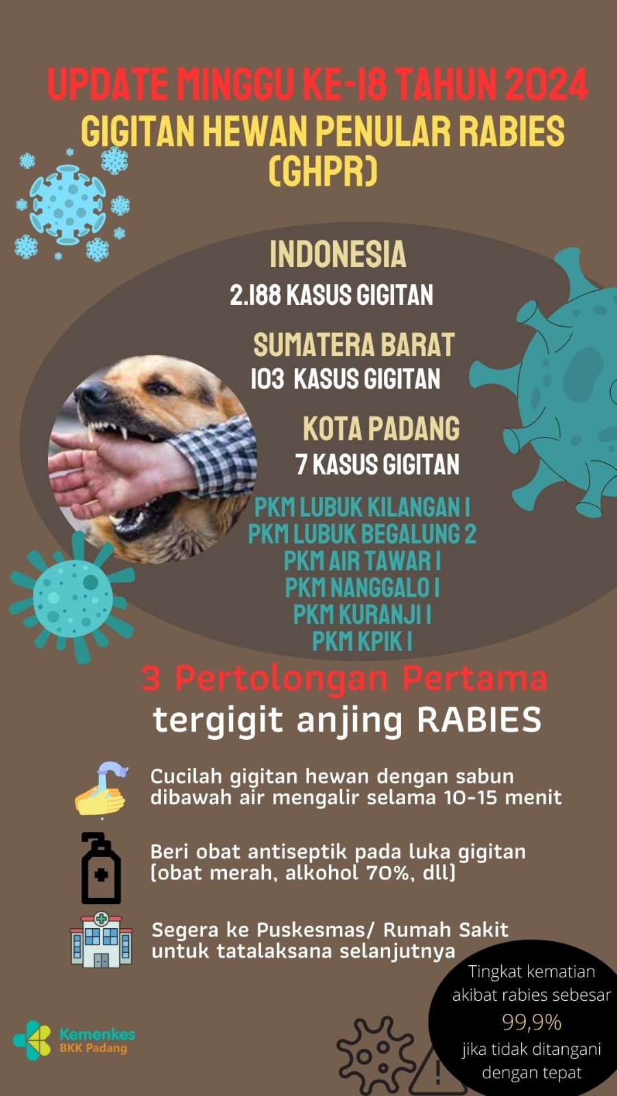 Update Gigitan Hewan Penular Rabies  Minggu 18 Tahun 2024