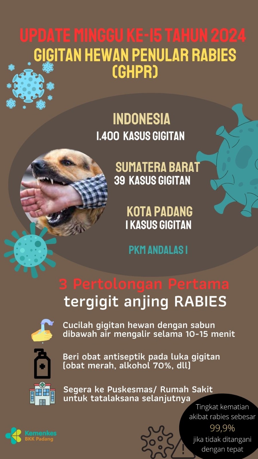 Update Gigitan Hewan Penular Rabies Minggu 15 Tahun 2024
