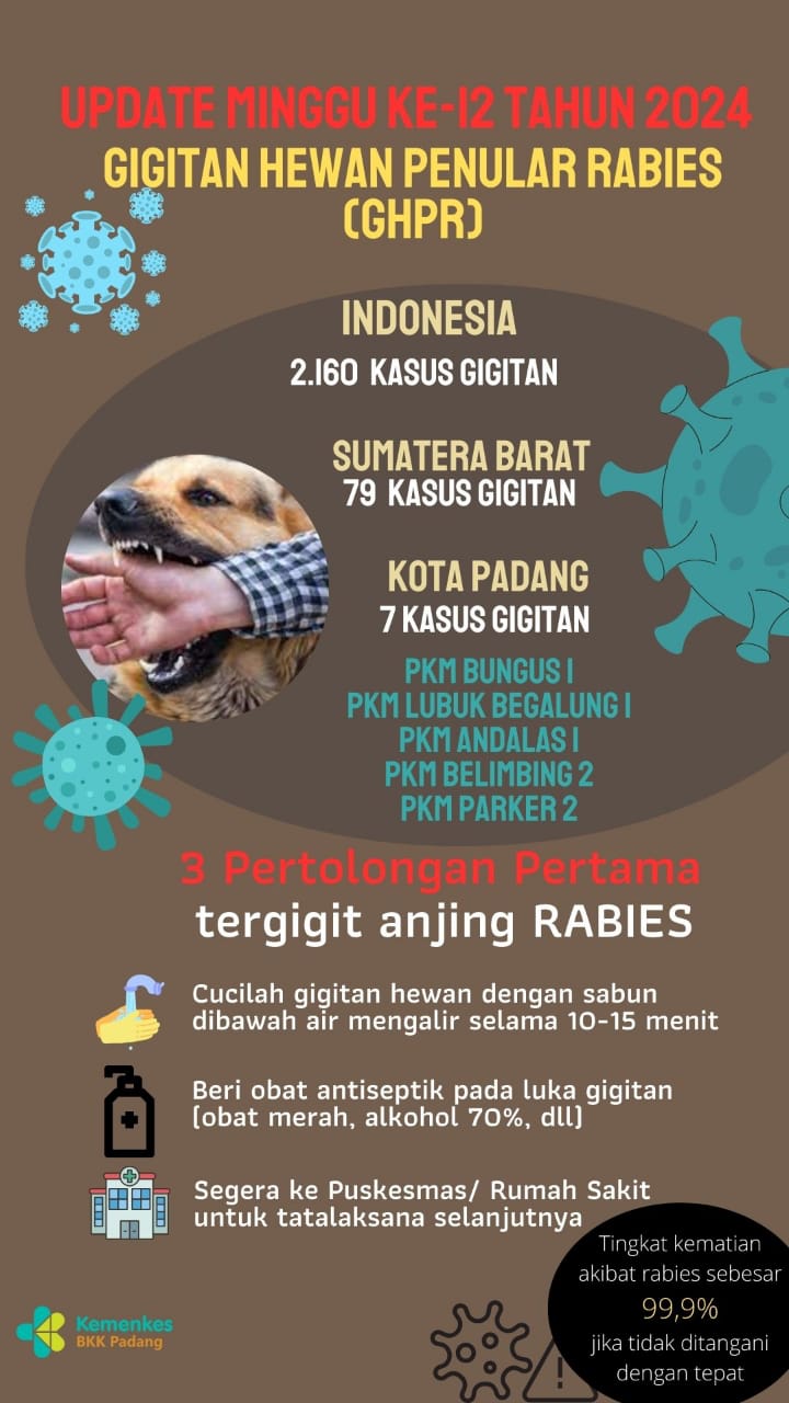 Update Gigitan Hewan Penular Rabies Minggu 12 Tahun 2024