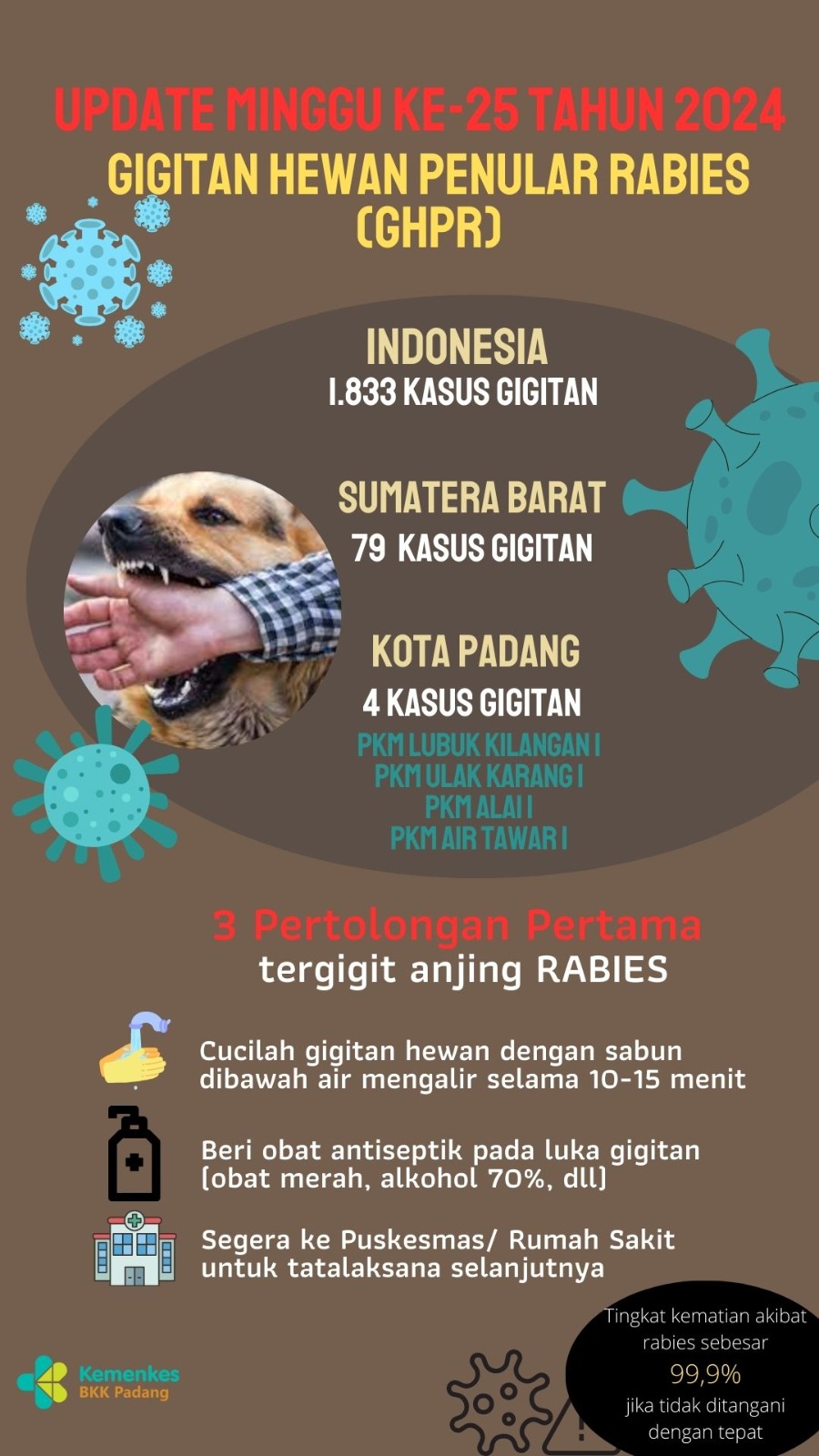 Update Gigitan Hewan Penular Rabies  Minggu 25 Tahun 2024